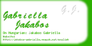 gabriella jakabos business card